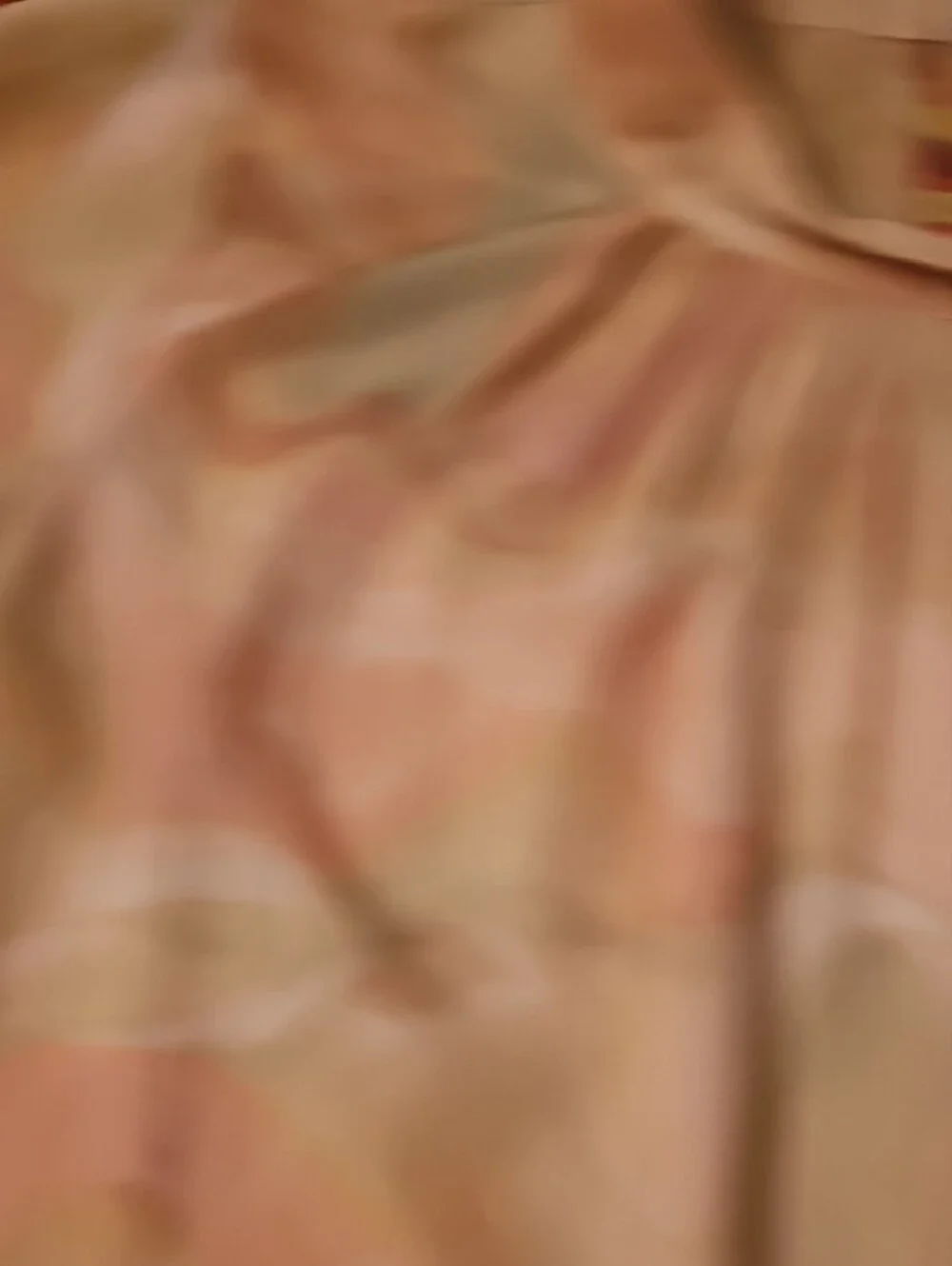 DR2 Peach & Cream Sleeveless Watercolor Blouse